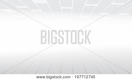 White And Grey Abstract Perspective Background 16x9. EPS10 Vector