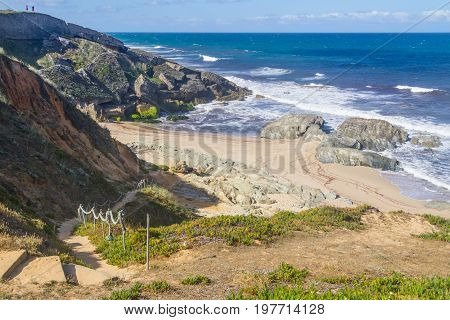 Stairs To Pessegueiro Beach In Porto Covo