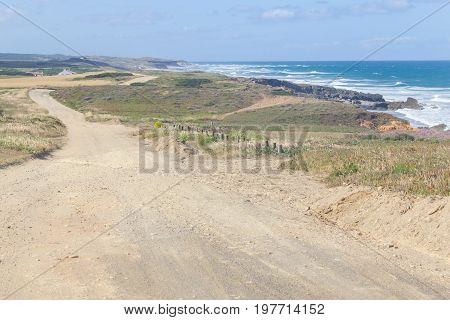 Beach Trail And Ocean In Porto Covo