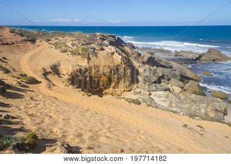 Trail Over The Cliffs In Vila Nova De Milfontes