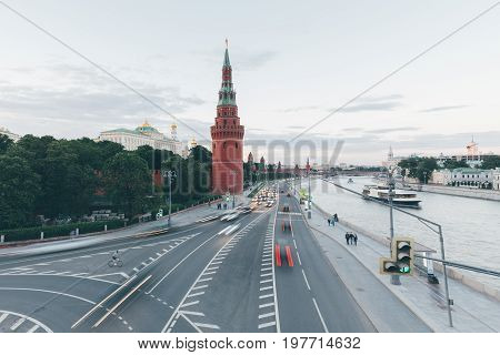 Moscow Kremlin At Dusk, Russia
