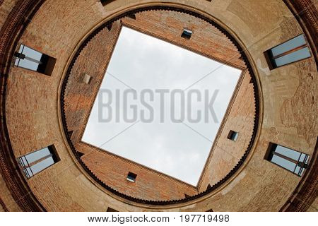 Mantova, Italy - October 18, 2016: Court yard of Mantegna House in Mantova Italy