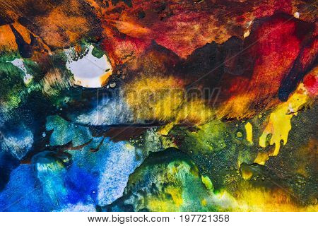 an encaustic colors - texture on a paper