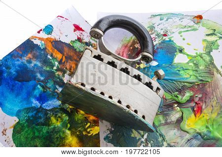 an encaustic colors and iron for encaustic art