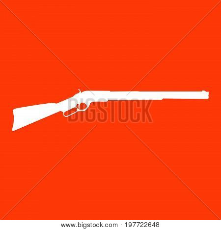 Rifle it is white  color  icon .