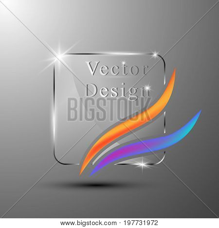 Vector design.Transparent banner with collorfull elements.Isolated object
