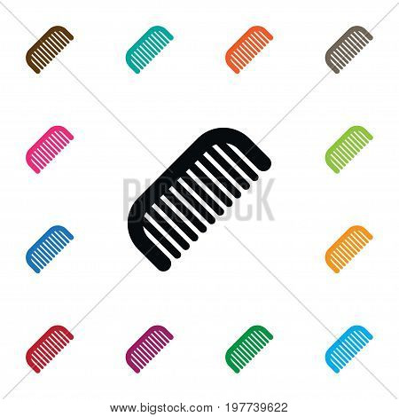 Hairbrush Vector Element Can Be Used For Hairbrush, Barber, Tool Design Concept.  Isolated Barber Tool Icon.