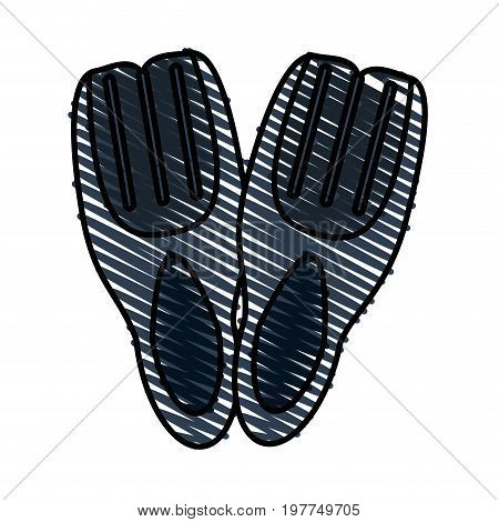 Colorful fins doodle over white background vector illustration