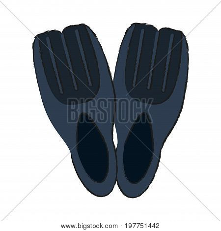 Colorful fins doodle over white background vector illustration