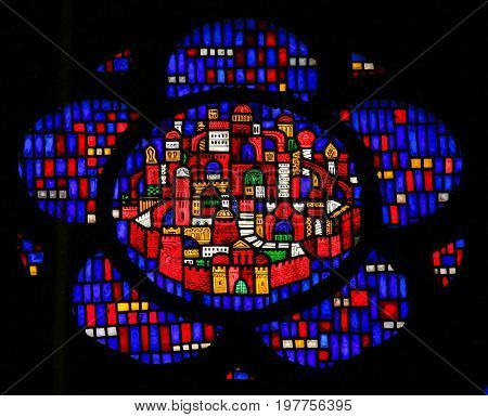 Stained Glass In Worms - New Jerusalem