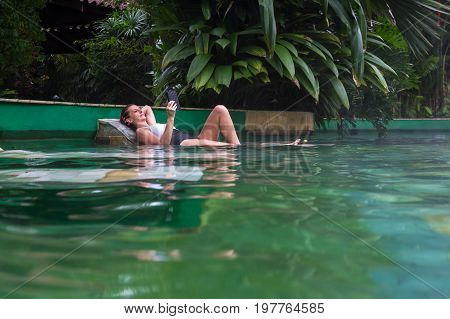 Relaxing In The Hot Pool