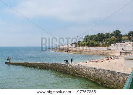 Laje Beach In Oeiras, Portugal.