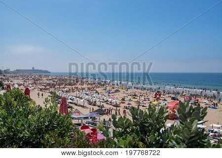 Carcavelos Portugal. 04 July 2017. Carcavelos beach in Carcavelos. Carcavelos Portugal. photography by Ricardo Rocha.