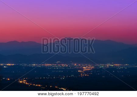 View Point At Doi Sa-ngo, Chiang Sean, Chiang Rai Province, Thailand.