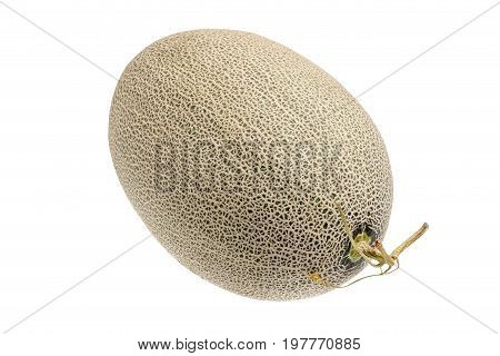 Hamigua melon (sweet cantaloupe melon) isolated on white background.