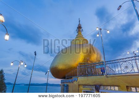 Kyaikhtiyo Golden Rock On Mountain
