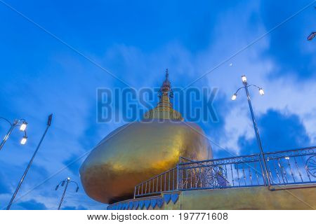 Kyaikhtiyo Golden Rock On Mountain