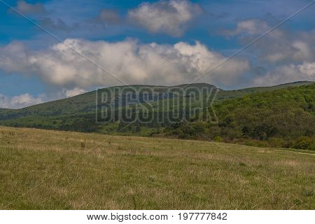 The vicinities of the Mangush Plateau (Baba-kaya Mountain) near the village of Khodja Sala of Bakhchisaraysky District. Crimea Ukraine. MAY 2009