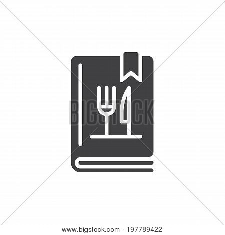 Cookbook or cookery book icon vector, filled flat sign, solid pictogram isolated on white. Symbol, logo illustration. Pixel perfect vector graphics
