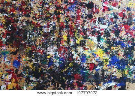 The art of color on wooden plate soft focus