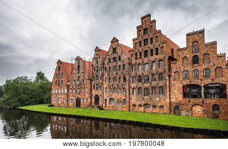 Salzspeicher, Historic Salt Storage Warehouses In Lubeck, Germany