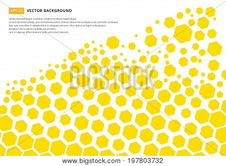 Yellow hexagon pattern concept design abstract technology background with copy space vector Illustration