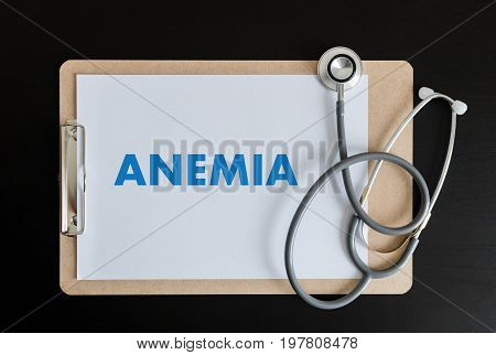 Anemia Blood For Test , Medical Concept , Diagnosis Iron Deficiency Doctor Hand Working Professional