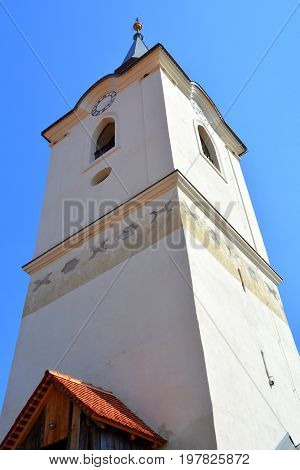 Old Fortified Medieval Saxon Church In Dirjiu, Transylvania