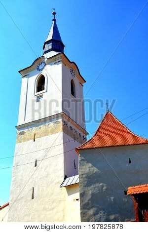 Old Fortified Medieval Saxon Church In Dirjiu, Transylvania