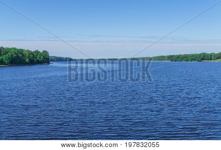 The bank of the Daugava River near Koknese in Latvia. July 2017.