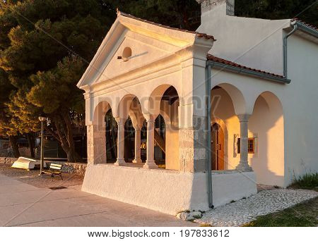 Old church Sveti Nikola in the city of Cres