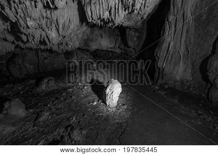 Natural Cave near Niska on the island of Cres (Croatia)