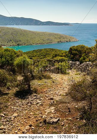 Coves near Ustrine on the island of Cres (Croatia)