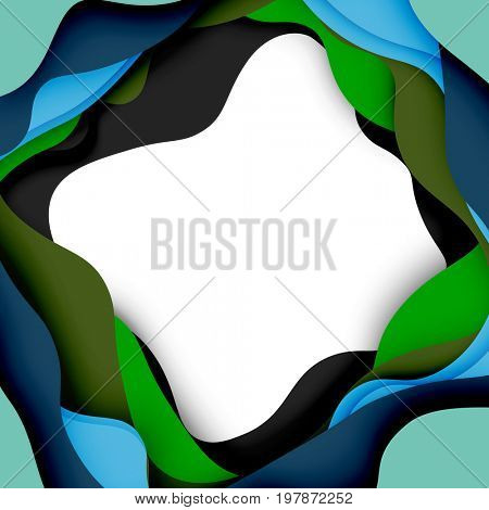 3d abstract background with cut shapes, business presentation, flyer template