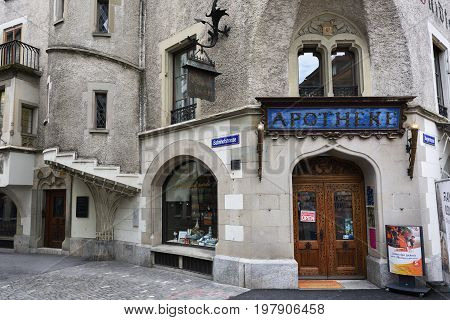 The Oldest Pharmacy In Lucerne, Switzerland