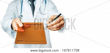 Doctor Pointing Your Prescription Text On A Digital Tablet Screen