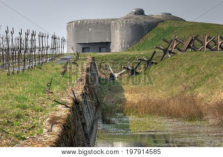 Military museum and fortification from second world war