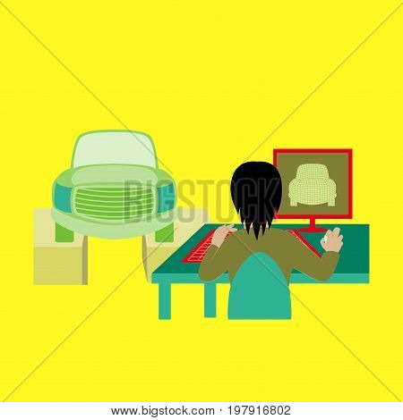 Car service Computer diagnostics business technology mechanical