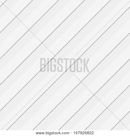 White abstract seamless background, 3d diagonal stripe pattern