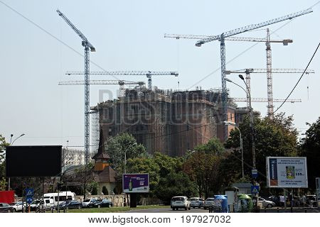 Catedrala Mantuirii Neamului construction in Bucharest, Romania