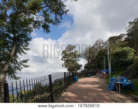 Views of Coakers Walk in Kodaikanal, India