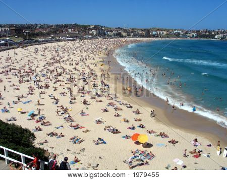 Weihnachtsfeiertag am Bondi Beach