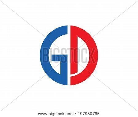 GD letters logo and symbols icons app