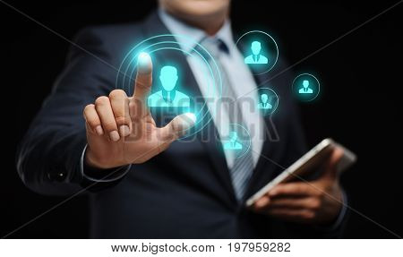 Human Resources HR management Recruitment Employment Headhunting Concept.