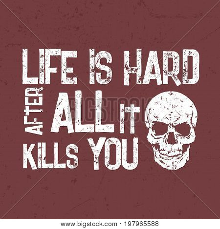 Vintage Skull Label Design. Easy to manipulate, re-size or colorize.