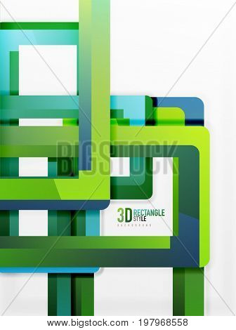 Rectangle tube elements, 3d background