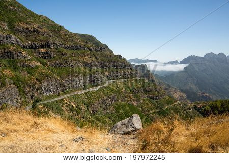 View the pass Boca da Encumeada in Madeira. Portugal