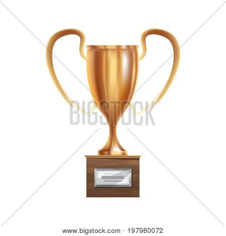 3d illustration of the champions cup isolated on white background. winner cup