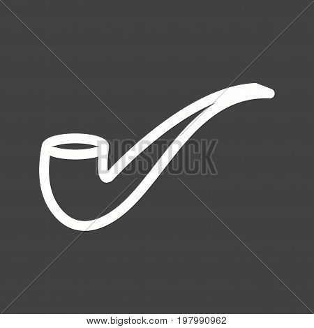 Pipe, smoking, pirate icon vector image. Can also be used for pirate. Suitable for use on web apps, mobile apps and print media.
