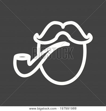 Pipe, smoking, pirate icon vector image. Can also be used for pirate. Suitable for use on web apps, mobile apps and print media.
